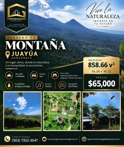 Terreno de Montaña en La Majada Juayúa Sonsonate 