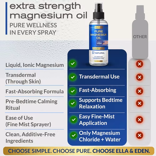 Spray de aceite de magnesio puro, magnesio tópico de 12 onzas para pies, sueño, relajación muscular, calambres en las pi - Imagen 5