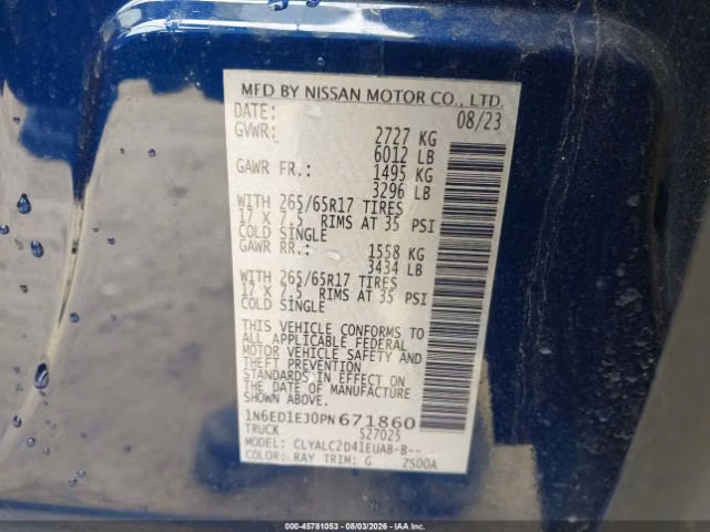NISSAN FRONTIER SV 2023