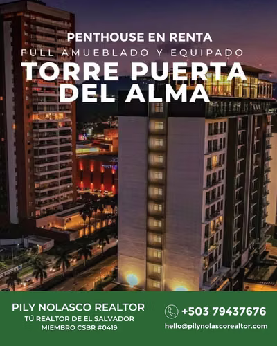 Moderno PENTHOUSE en Torres Puerta del Alma Colonia San Benito - Imagen 1