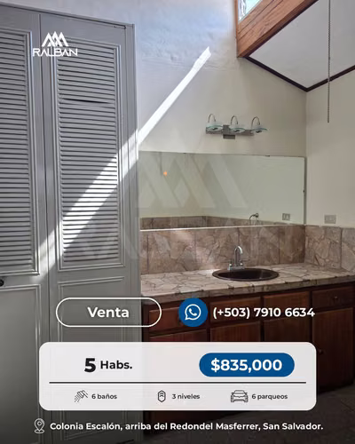 Casa para Alojamientos: Hotel, Hostal o Aribnb. 5 habitaciones con baño. Colonia Escalón, San Salvador. - Imagen 5