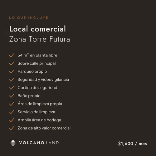 Abre tu negocio este mes: Local de 60 m² con parqueo en Zona Torre Futura y Hotel Hilton