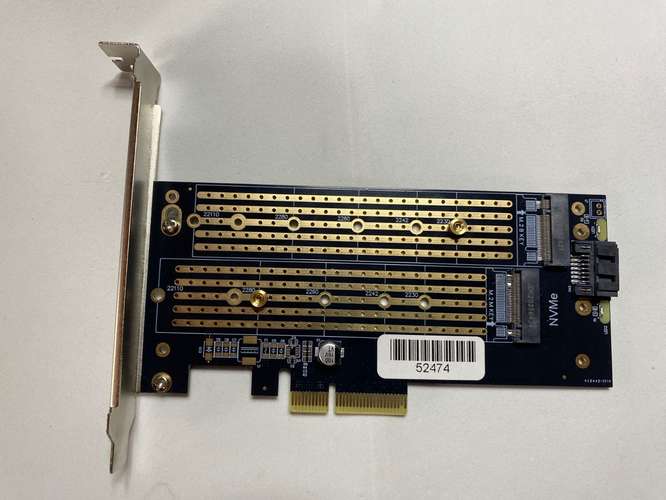 PCI adapters for NVME disk