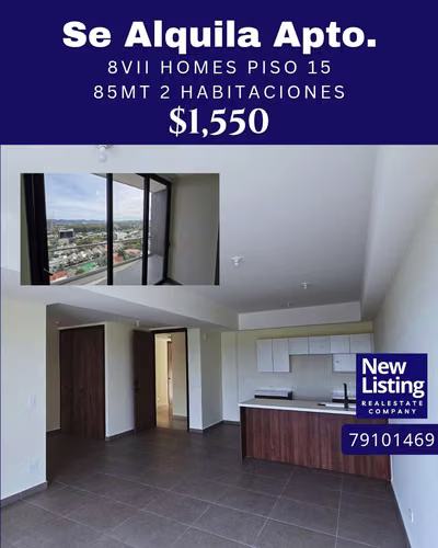 Se alquila apto en 87VII Homes ESCALON 2 HAB