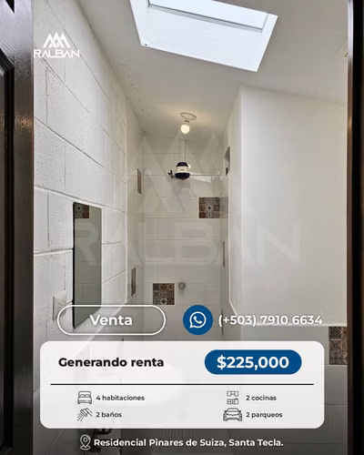 Casa para Inversión, dos niveles que se alquilan por separado, generando renta ya. Santa Tecla, La Libertad. - Imagen 7