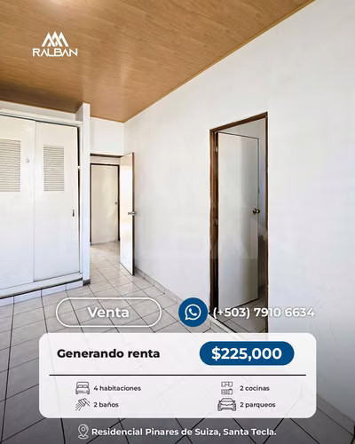 Casa para Inversión, dos niveles que se alquilan por separado, generando renta ya. Santa Tecla, La Libertad. - Imagen 9