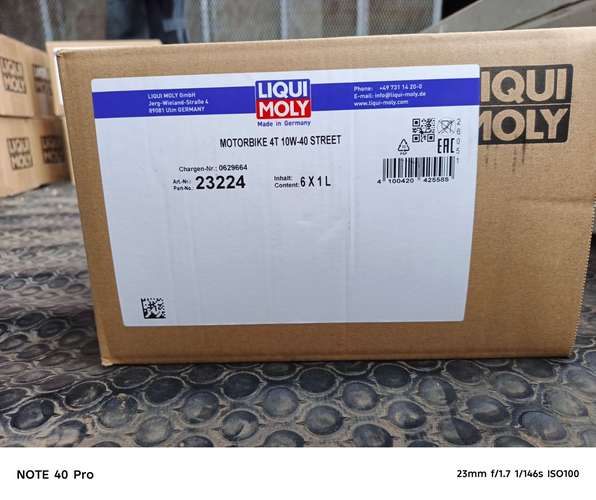 Aceite 10w40 liqui moly full sintetico para moto
