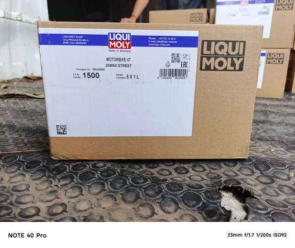 Aceite 10w40 liqui moly full sintetico para moto