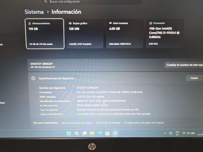 S/V PODEROSA LAPTOP HP INTEL CORE I3 DE 11.ª GENERACIÓN  RECIEN ACTUALIZADA  LEA CARACTERÍSTICAS  - Imagen 9