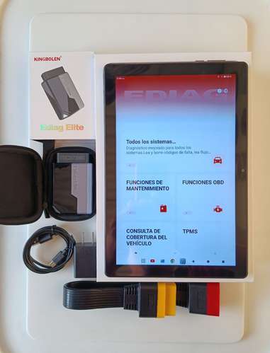 Escaner Automotriz OBD2 Kingbolen Ediag Elite con tablet, Bidireccional 15 Funciones Full scanner 