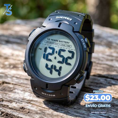 RELOJ DIGITAL PARA HOMBRE, RESISTENTE AL AGUA, "ENVIO GRATIS".