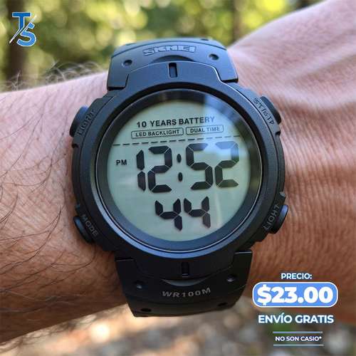 RELOJ DIGITAL PARA HOMBRE, RESISTENTE AL AGUA, "ENVIO GRATIS".