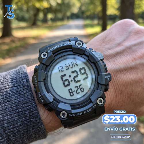 RELOJ DIGITAL PARA HOMBRE, RESISTENTE AL AGUA, "ENVIO GRATIS".