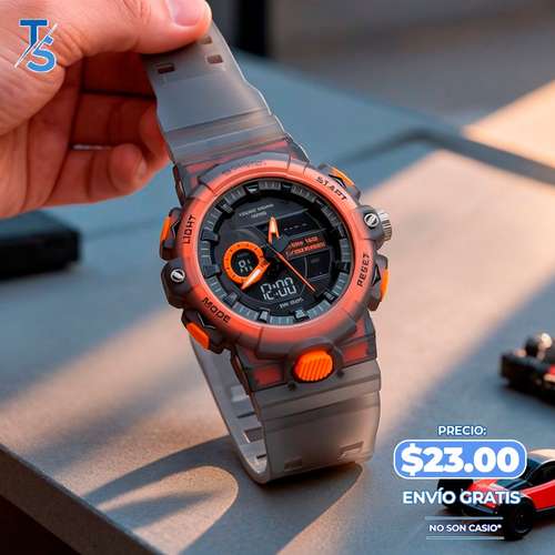 RELOJ DIGITAL DOBLE, PARA HOMBRE, HORA RESISTENTE AL AGUA, "ENVIO GRATIS" - Imagen 3