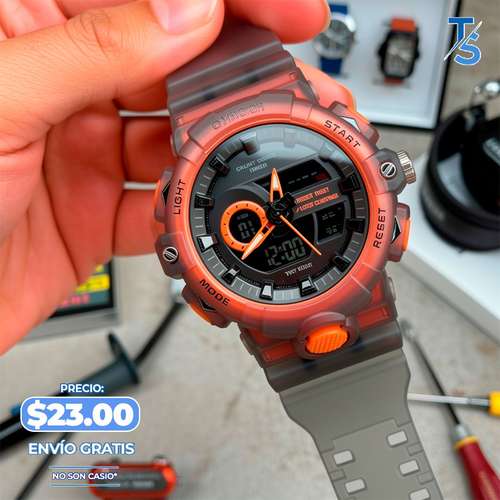 RELOJ DIGITAL DOBLE, PARA HOMBRE, HORA RESISTENTE AL AGUA, "ENVIO GRATIS" - Imagen 2