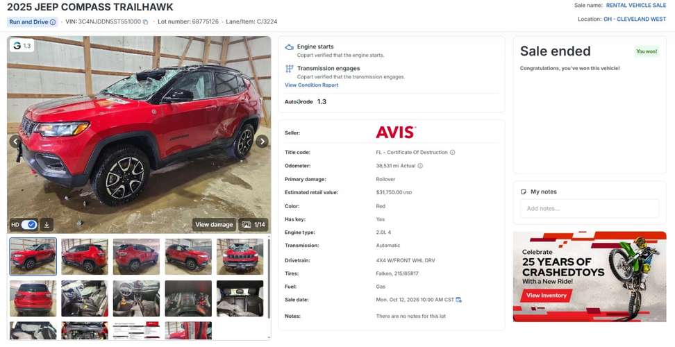 JEEP COMPASS TRAILHAWK 2025 4x4
