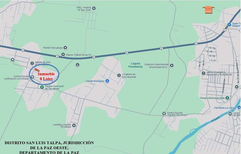 VENTA DE 8 LOTES URBANIZADOS EN CANTON TECUALUYA, LOTIFICACIÓN LA FORTUNA, SAN LUIS TALPA