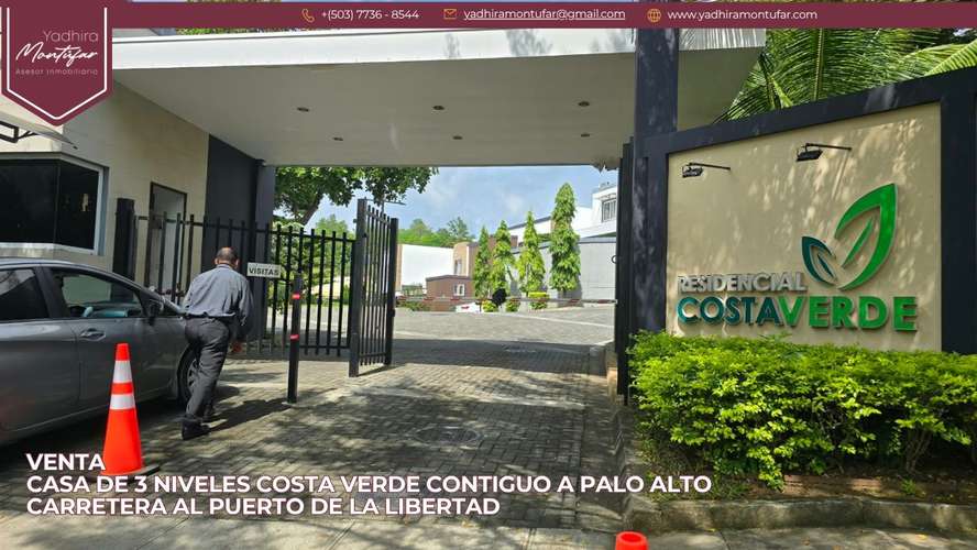 Casa de 3 niveles Costa Verde Carretera al Puerto de La Libertad en Venta