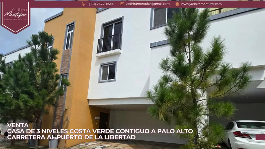 Casa de 3 niveles Costa Verde Carretera al Puerto de La Libertad en Venta