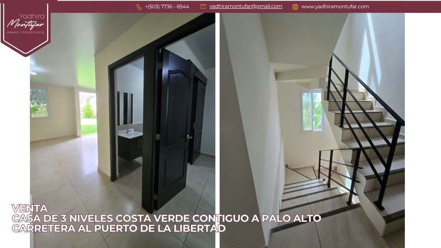 Casa de 3 niveles Costa Verde Carretera al Puerto de La Libertad en Venta