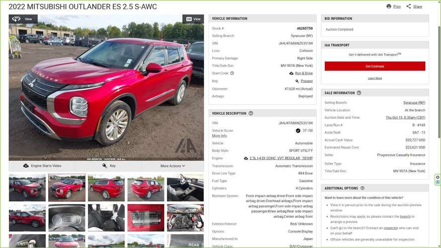 MITSUBISHI OUTLANDER ES 2022 AWD - Imagen 2