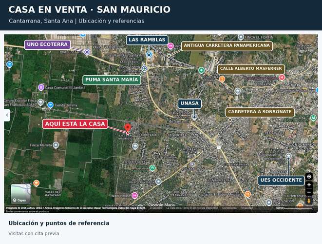 Casa nueva en venta en Santa Ana, San Mauricio | 3 habitaciones, parqueo para 3 vehículos