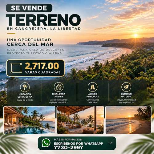 Venta de terreno Cangrejera 
