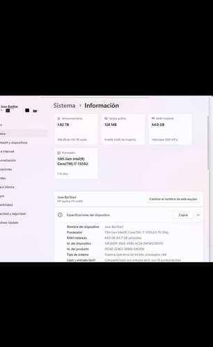 laptop HP 17t-cn300 i7 13th | 64GB RAM | 2TB SSD | Táctil |
