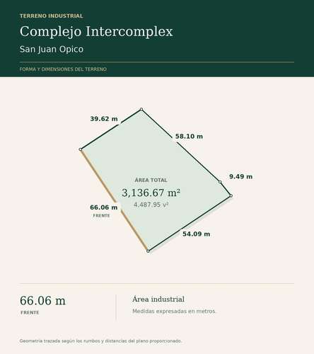 TERRENO INDUSTRIAL EN VENTA | INTERCOMPLEX, SAN JUAN OPICO - Imagen 3