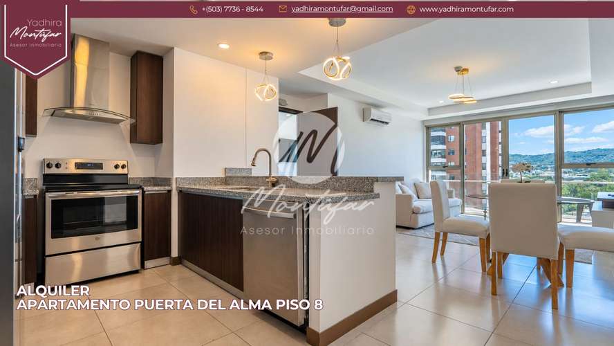 Apartamento Amoblado en Puerta del Alma en nivel 8, en alquiler!