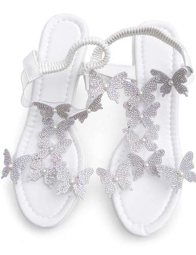 Plataformas blancas con mariposas talla 39 