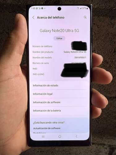 Vendo Samsung Galaxy Note 20 Ultra 5G en Buen Estado LEER LA DESCRIPCIÓN 