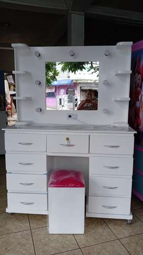 NUEVO | Tocador Blanco con Luces y Banco | ¡A Estrenar! - Imagen 3