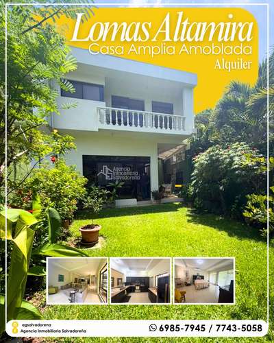 CASA AMPLIA EN ALQUILER AMUEBLADA | RESIDENCIAL ALTAMIRA
